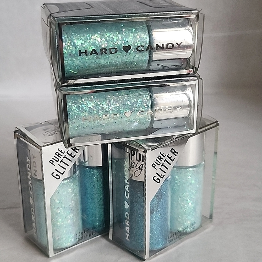 Hard Candy Poppin Pigments Pure Glitter Lot of 4(DEEP BLUE SEA)